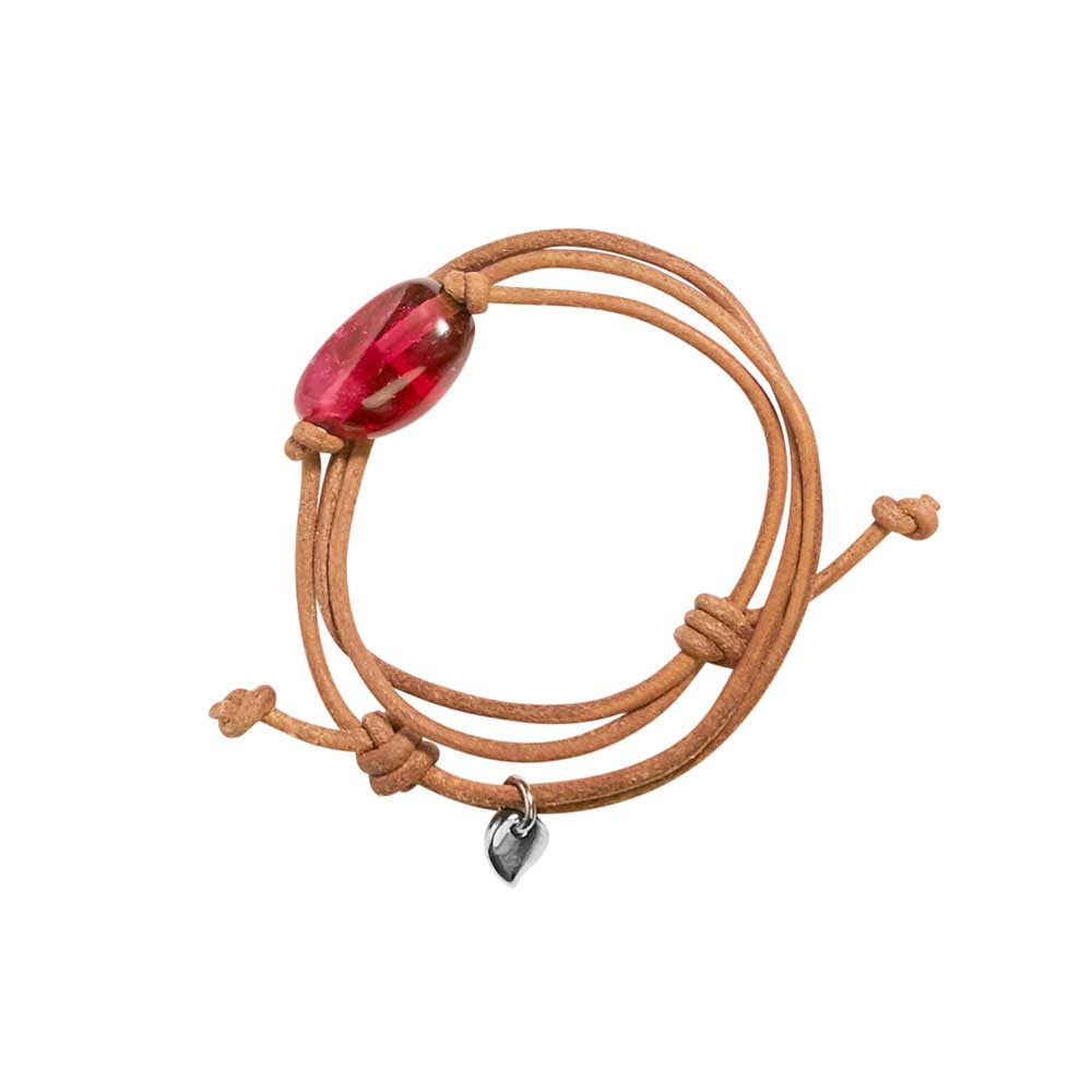 Red Tourmaline Pebble Bracelet