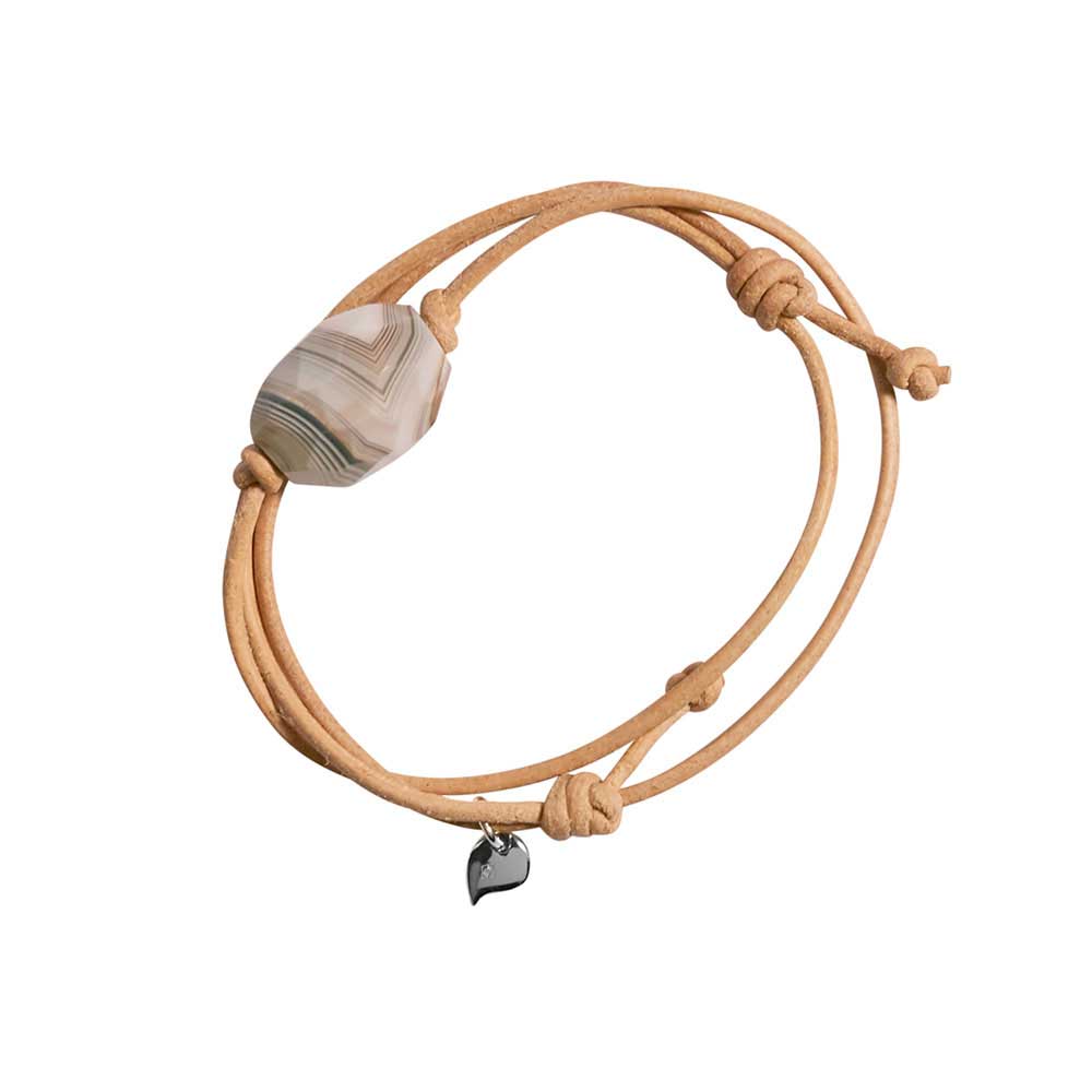 Banded Agate Pebble Bracelet