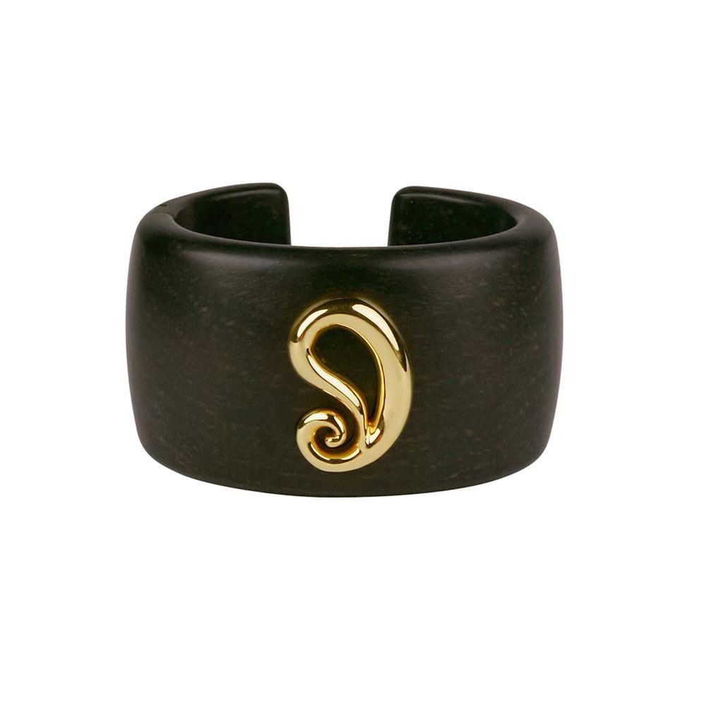 Ebony and Gold Paisley Bracelet (mirrored)